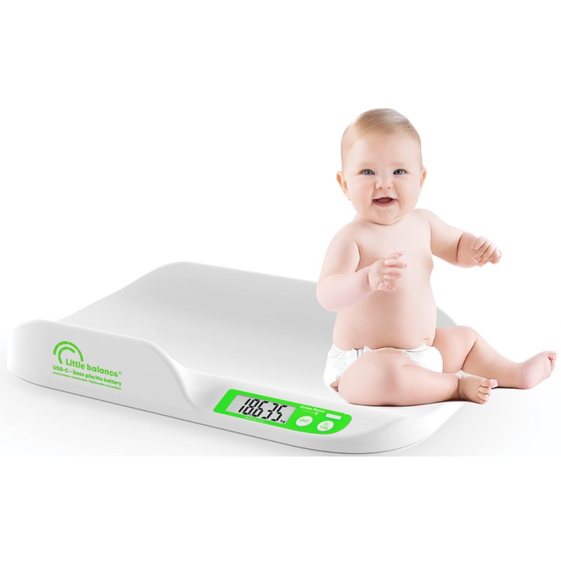 Little Balance electronic baby scale, USB-C connection, white, 20 kg